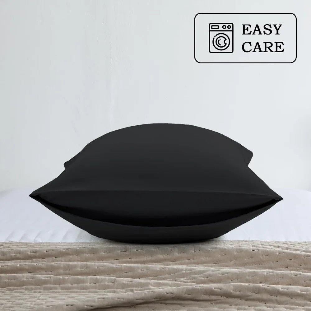 2PCS Body Pillow Cases Soft Brushed Microfiber - Wrinkle, Stain, Shrinkage and Fade Resistant Pillow Covers Body Size