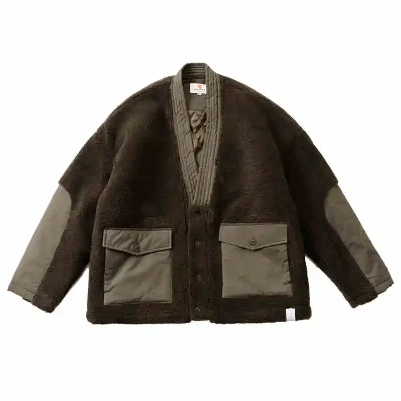 Autumn/Winter Japanese Men's Retro Style Lamb Fleece Robe Cotton Coat Loose Winter Men's and Women's Jacket New Arrival