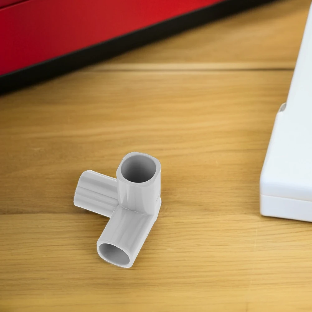 

2pcs Connectors 3-Way Pipe Fittings Fence Parts Tube Joints Detachable Easy Assembly Plastic Furniture Grade Corner