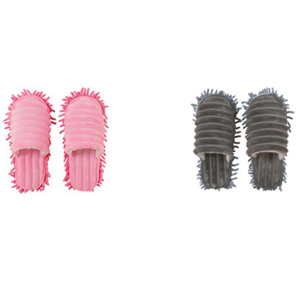 

Lazy Mopping Slippers Detachable Sole Floor Cleaning Shoes Microfiber Dust Hair Remover Easy Clean Fuzzy Mop for Women