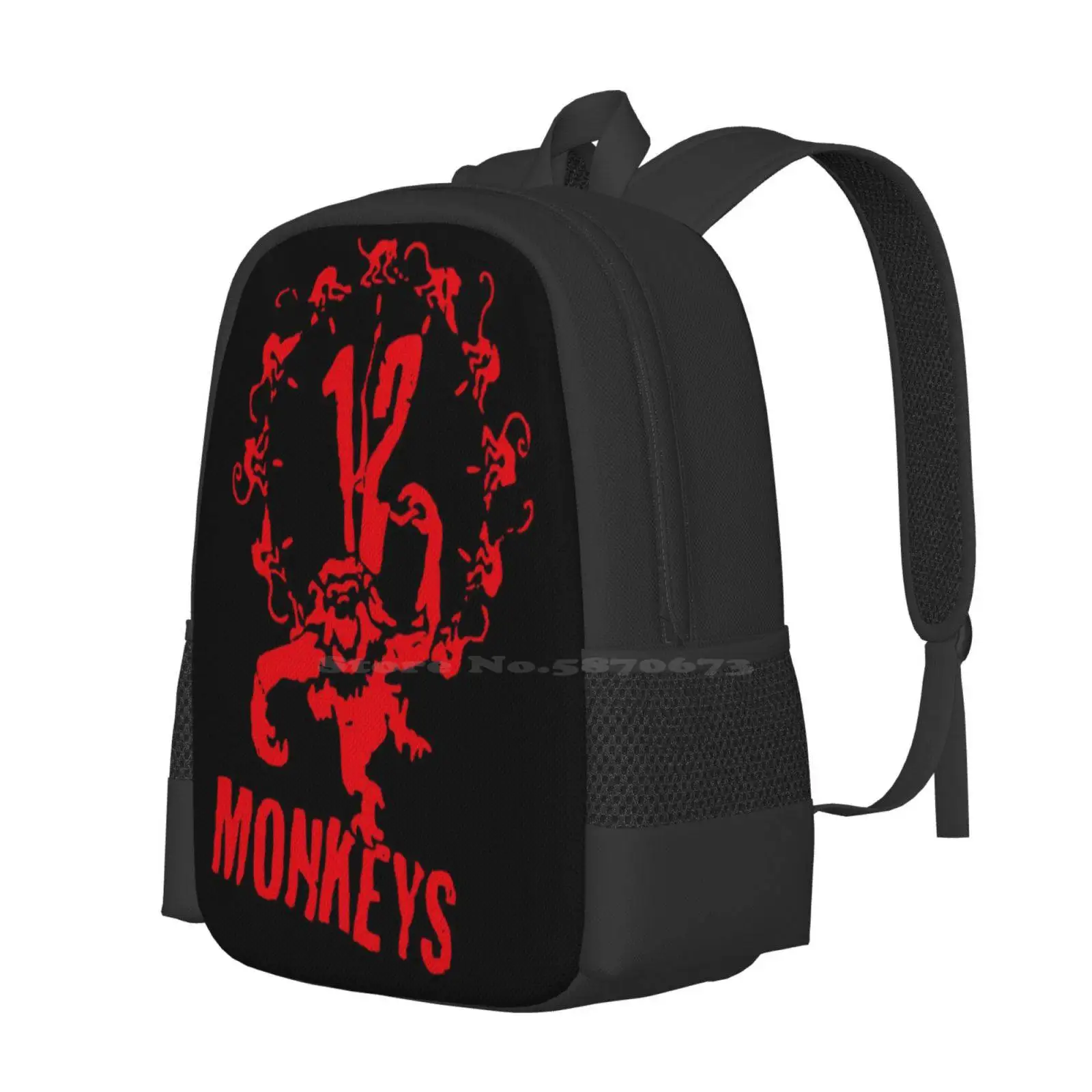 12 Monkeys Fashion Pattern Design Travel Laptop School Backpack Bag 12 Monkeys Brad Pitt Bruce Willis Terry Gilliam Cult Movie