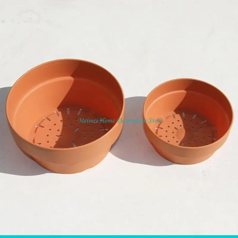 H7BF Imitation Ceramic Pot/Plate Gardening Supplies for Flowers Plants Cactus Bonsai