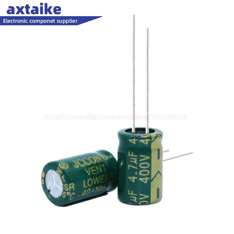 

50PCS 4.7UF 50V 160V 250V 400V 450V 5*11MM 8*12MM High Frequency Low ESR Aluminum Electrolytic Capacitor DIP