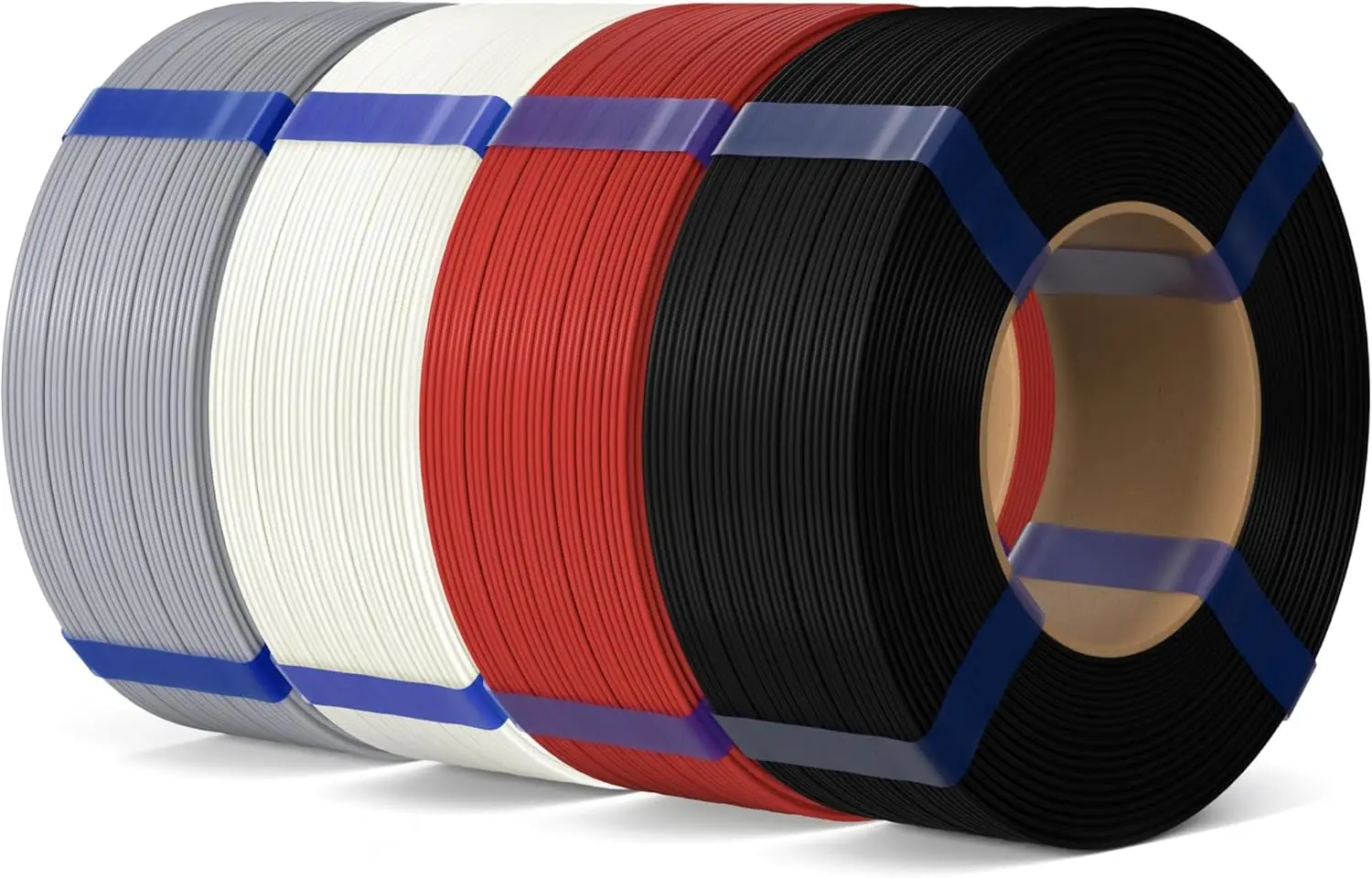 

PLA Basic Refill Filament 1.75mm Bundle 4KG, No Spool for Reusable Spool Refilling with Dimensional Accuracy +/-0.02mm