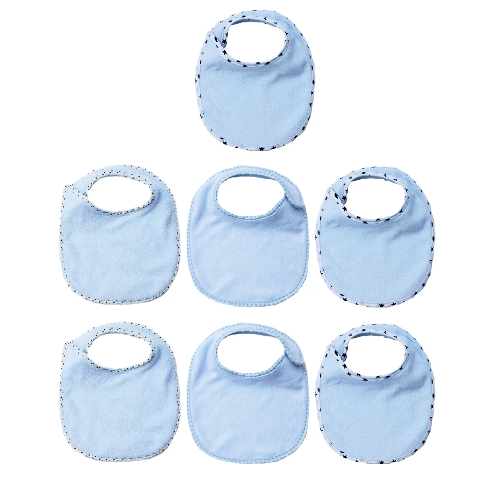 

7 Pcs Earth Tones Baby Bib Towels for Newborn Smock Printing Cotton Handkerchief