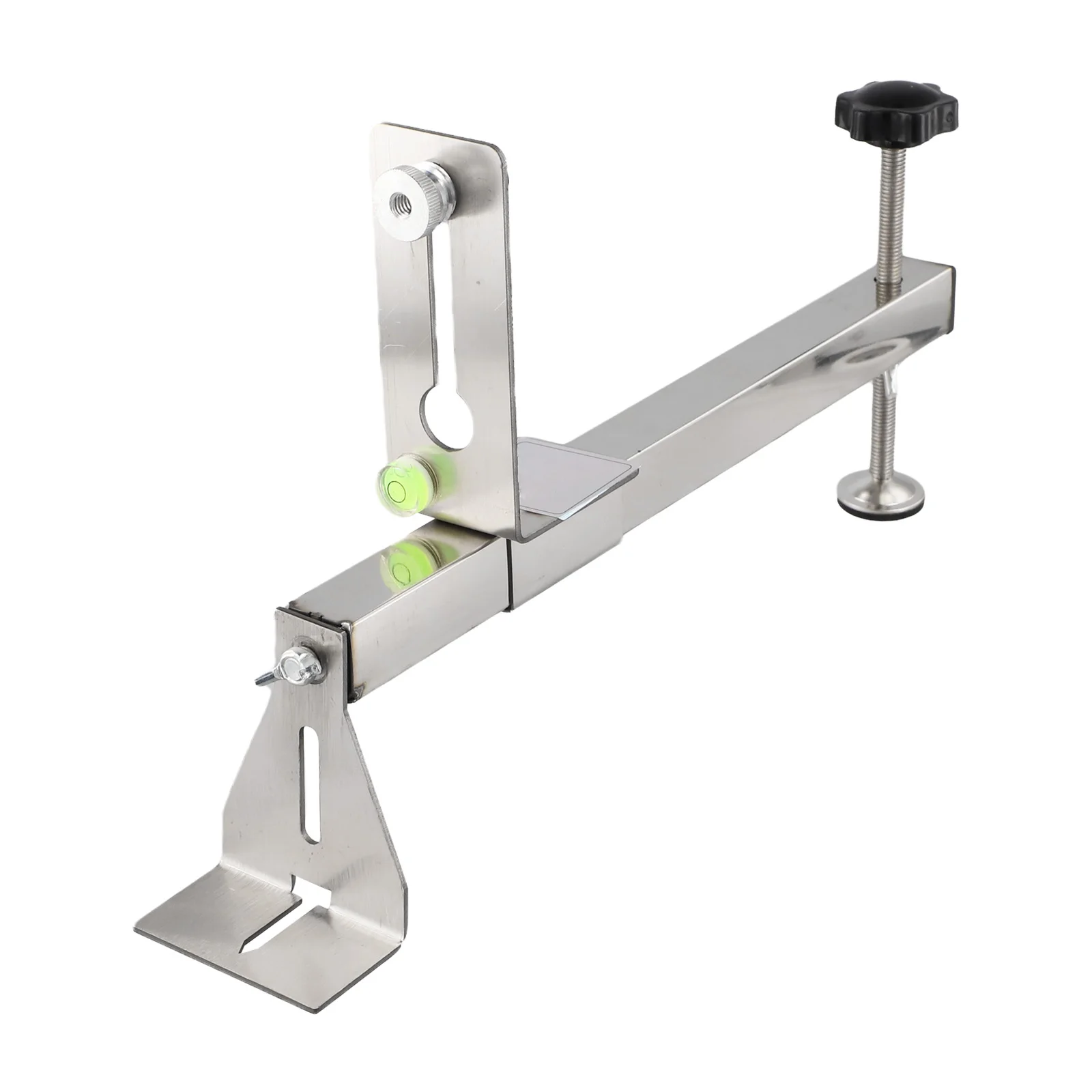 Adjustable Height Professional Level Bracket in Stainless Steel Solution for Accurate Woodworking Measurements
