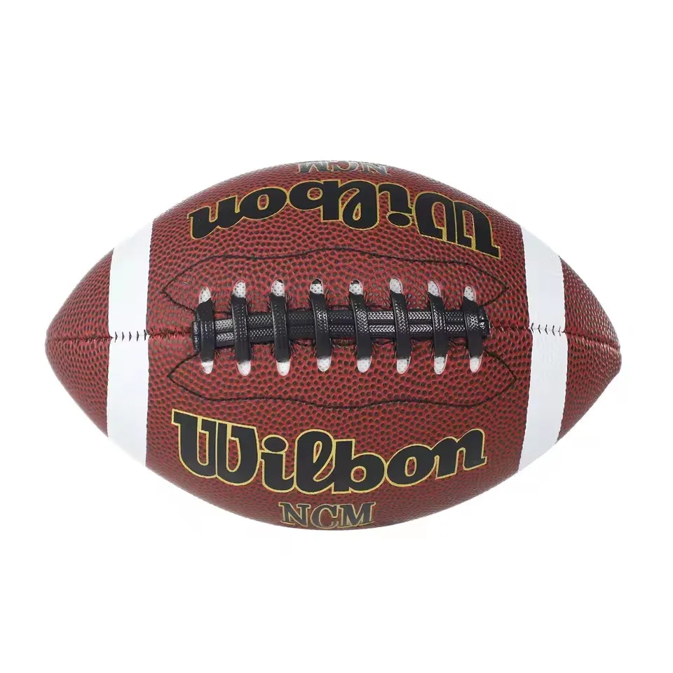 Pallone da rugby standard da calcio americano da 1 pezzo per gioco di allenamento di calcio americano Taglia 3 Taglia 6 Taglia 9