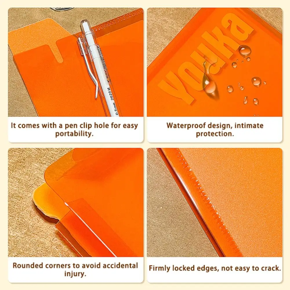 New A4 File Bag Waterproof Dual Use Writing Board Lightweight Transparent Test Paper Storage Clip School Office
