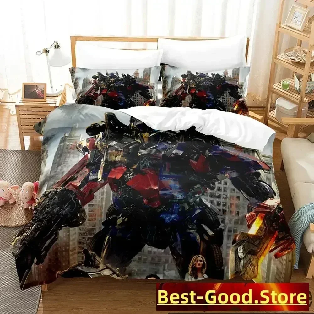 

3D Print Tran Formers Bedding Set Duvet Cover Sheet Printed Bed Set Pillowcase Bed Full Queen King Size Comforter Bedroom