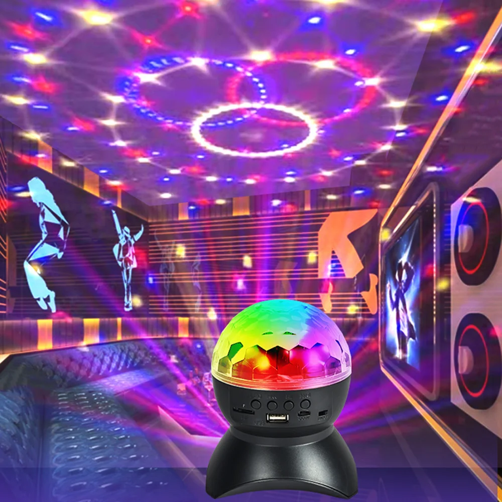 DJ Disco Lumi￨re USB Rechargeable Rotation Ball Lampe F￪te D\'anniversaire Lumi￨res D￩corations Boule Projecteur De No￫l Club Lampe de Sc￨ne