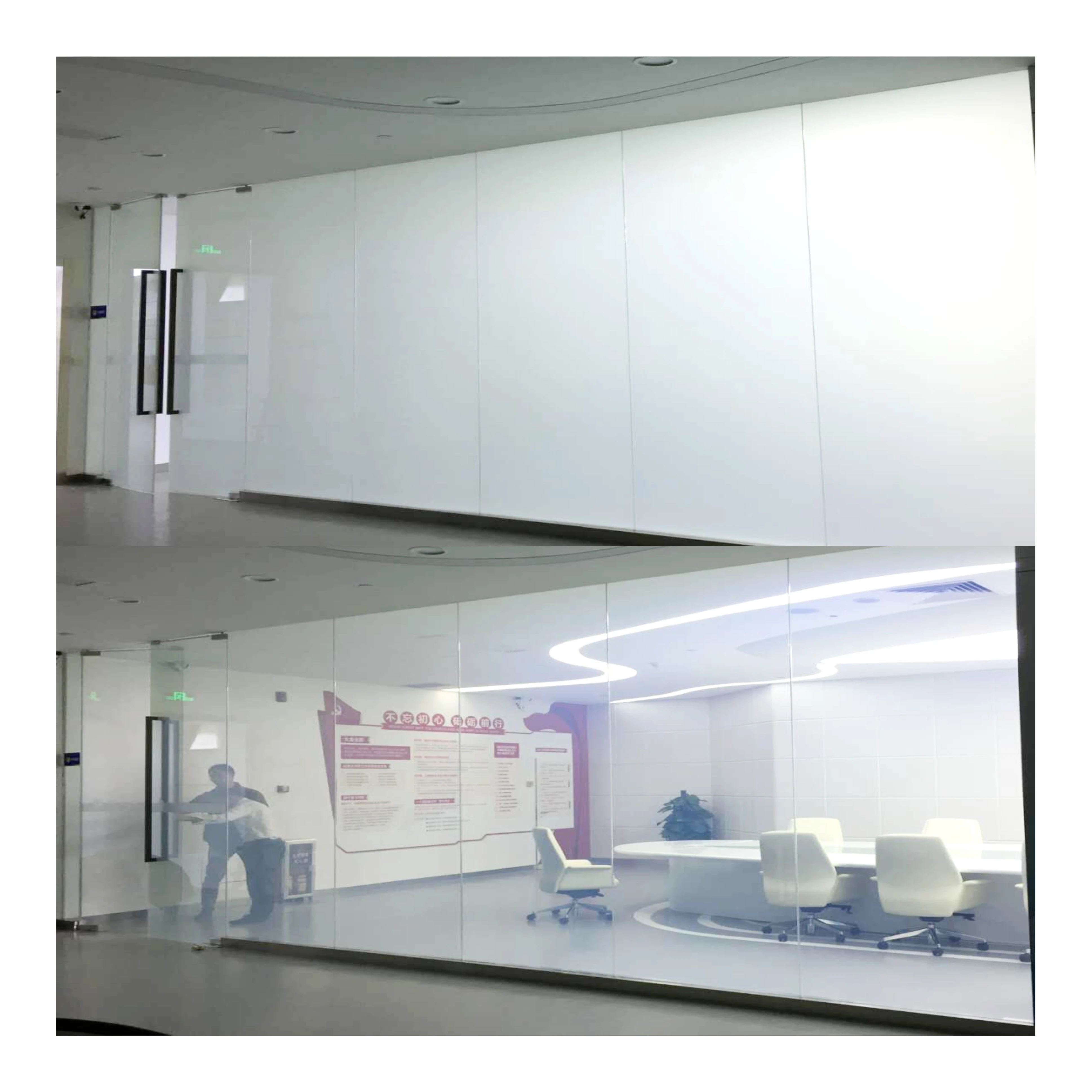 Huichi Switchable Remote Control  High Transparency Low Haze   Pdlc Smart Glass for Window
