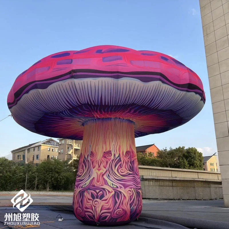 

Inflatable mushrooms, plant-based air sculptures, with blowers, outdoor activity decoration props