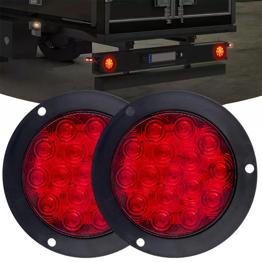 24v Car Truck Trailer Round Rear Tail Lights Turn Singal Light Brake Stop Side Marker Warning Lights For Truck Atv Traile 1 Z0s6