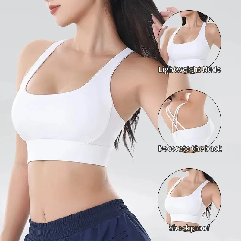Femmes Fitness Yoga soutiens-gorge course dos sport soutiens-gorge haut en Nylon femmes soutien-gorge Sexy sous-vêtements respirants pour les femmes salle de sport