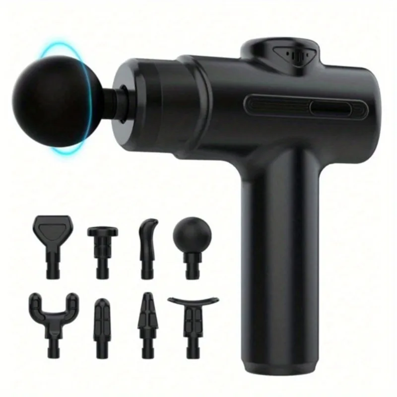 

Deep Tissue Percussion Massager For Athletes Handheld Body Back Muscle Gun With 8 Massage Heads