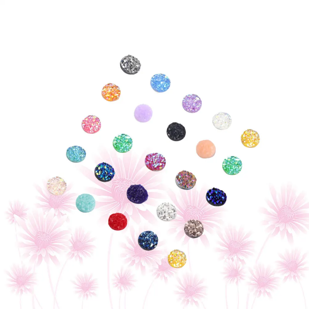

100Pcs Resin Round Flat Back Rhinestones 8mm Mixed Color DIY Jewelry Accessories Bracelet Earrings Making Crafts
