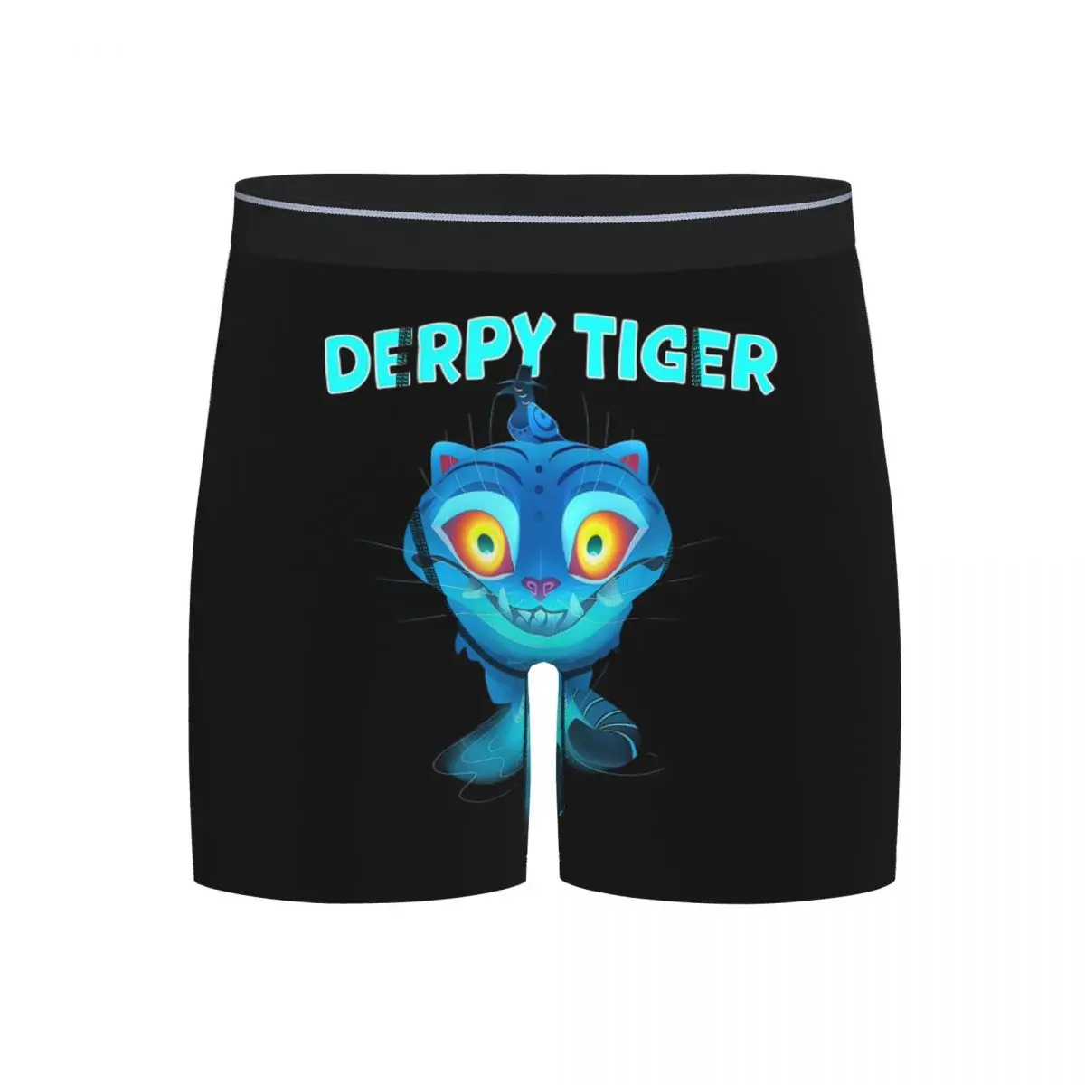 

Long Boxer Underpants Shorts KPop Demon Hunters Huntrix Blue Tiger Derpy Panties Male Ventilate Underwear for Homme Boyfriend