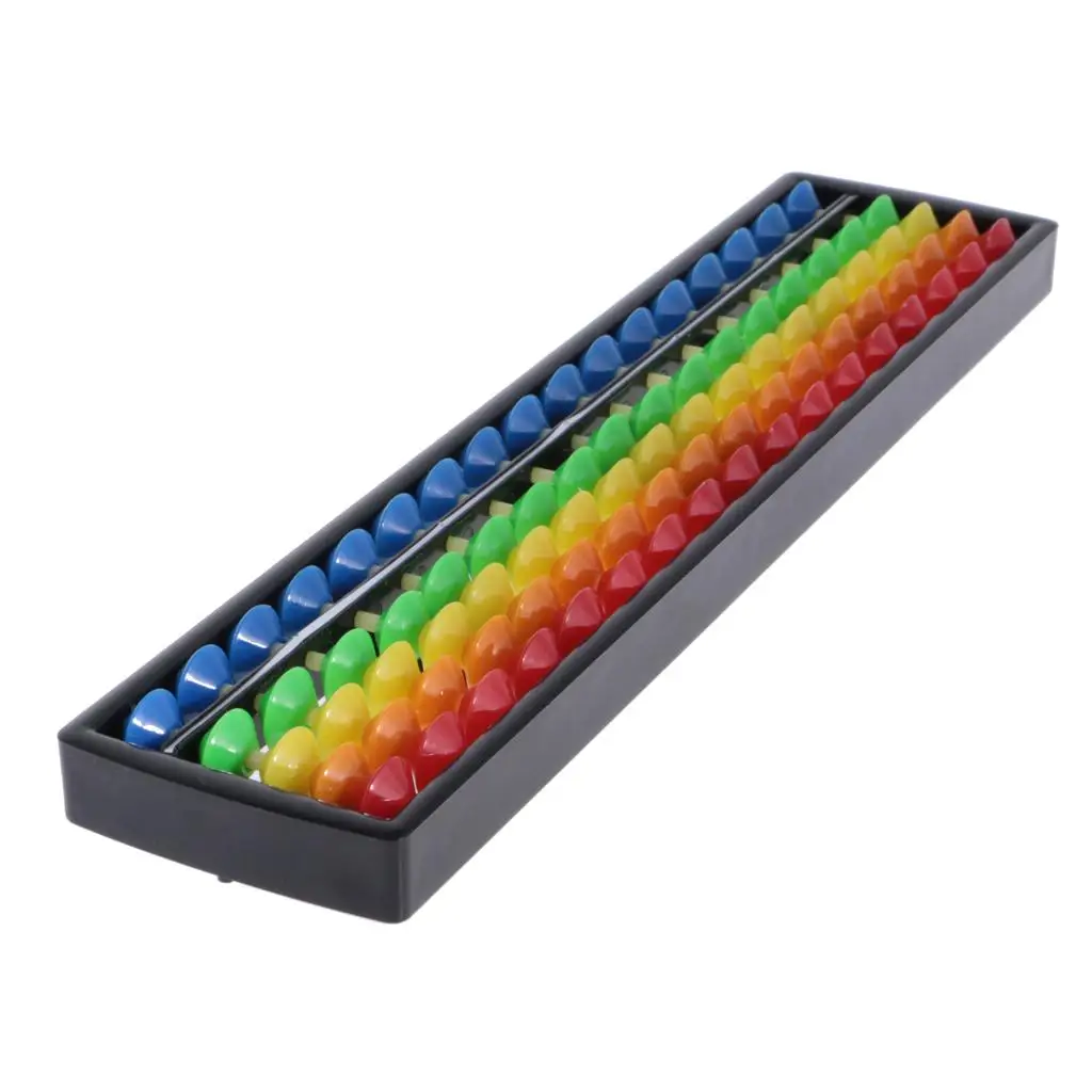 Multicolor 17 Rods Plastic Portable Abacus Arithmetic Tool Mathematics Toy