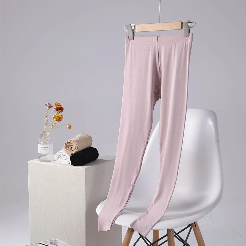 Modal women leggings plus size spring and autumn thin seamless elastic tight high waist slim pants.