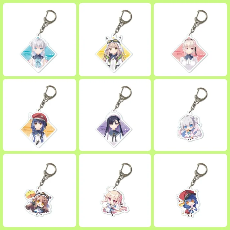 License anemoi Hot Game Cartoon Acrylic Keychain Clear HD Printed Pendant Bag Charm Ornament Birthday Present For Otaku