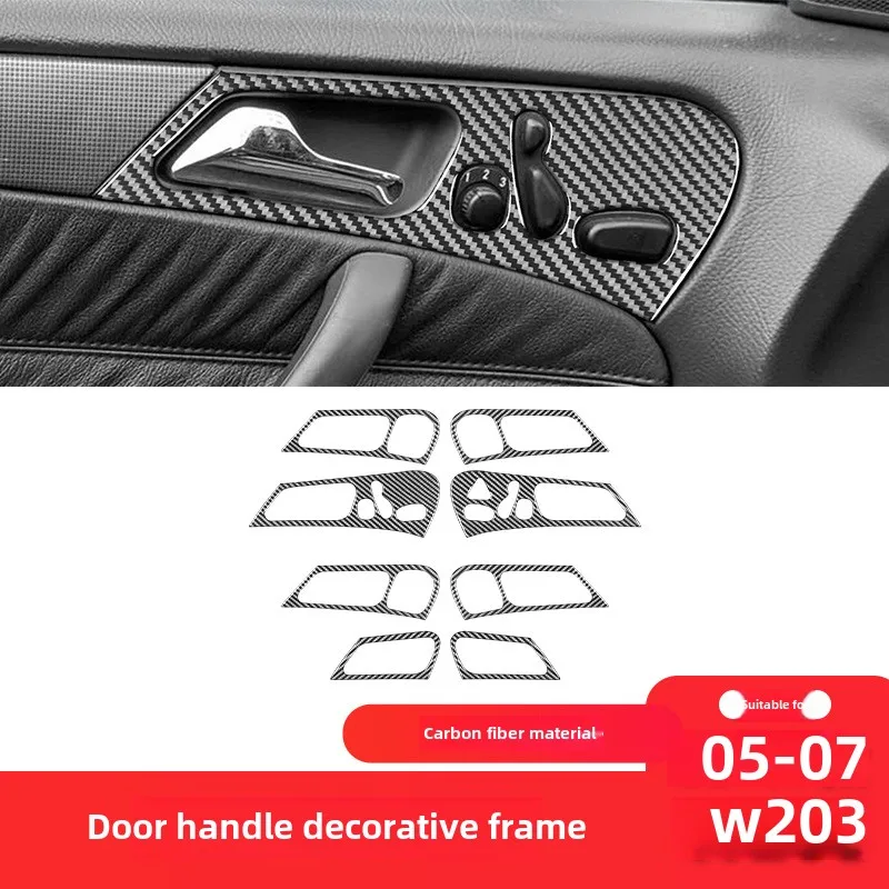 

Applicable to Mercedes-Benz05-07StyleCLevelW203Carbon Fiber Interior Modified Pieces Door Decorative Handle Stickers