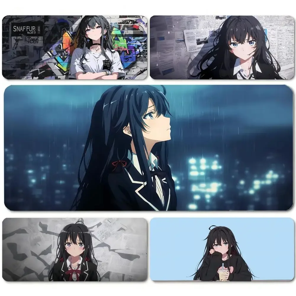 anime My Teen Romantic Comedy SNAFU Yukino Yukinoshita Mouse Pad MousePad Stitched Edge Waterproof Desk Mat Anti-Slip Rubber for