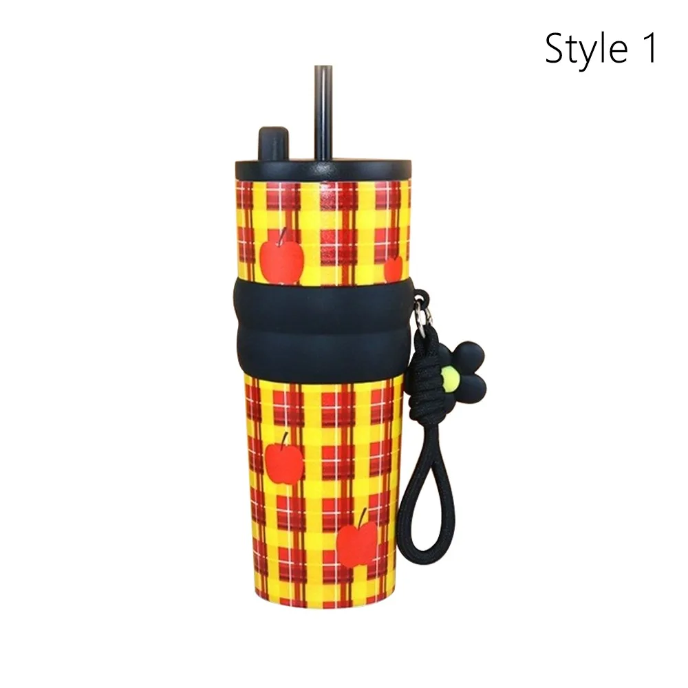 

710ML Vacuum Cup Insulation Or Cooling High-Capacity Thermal Water Bottle Stainless Steel With Lifting Rope Coffee Cup