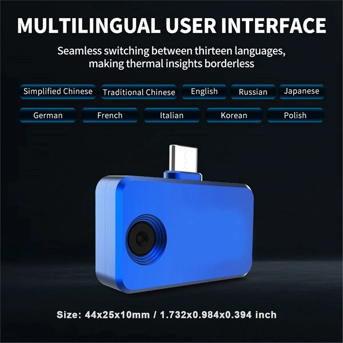 Thermal Imaging Camera for Android Phone USB Type-C Infrared Resolution 96x96 Thermal Imager ℃/℉/K Thermal Camera