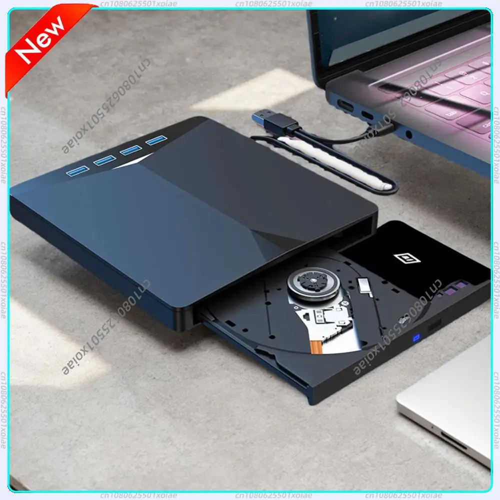 

Внешний DVD-привод USB 3.0 Type-C, портативный оптический привод, CD/DVD-ROM, записывающее устройство для ноутбуков, настольных ПК, MacBook, Windows