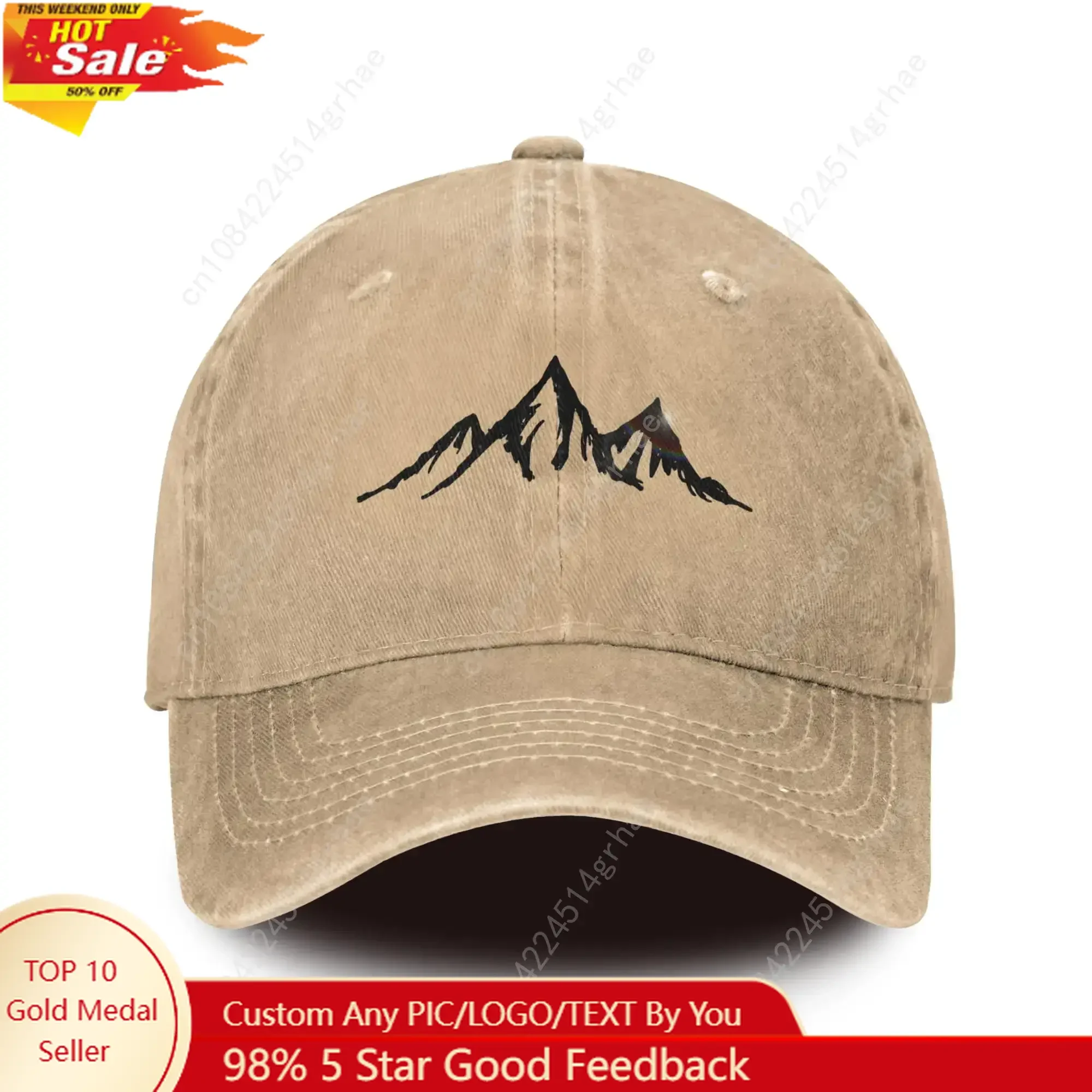 

Mountain Baseball Hats Soft Men Cotton Ball Cap Minimalist Style Outdoor Sport Daily Women Casquette