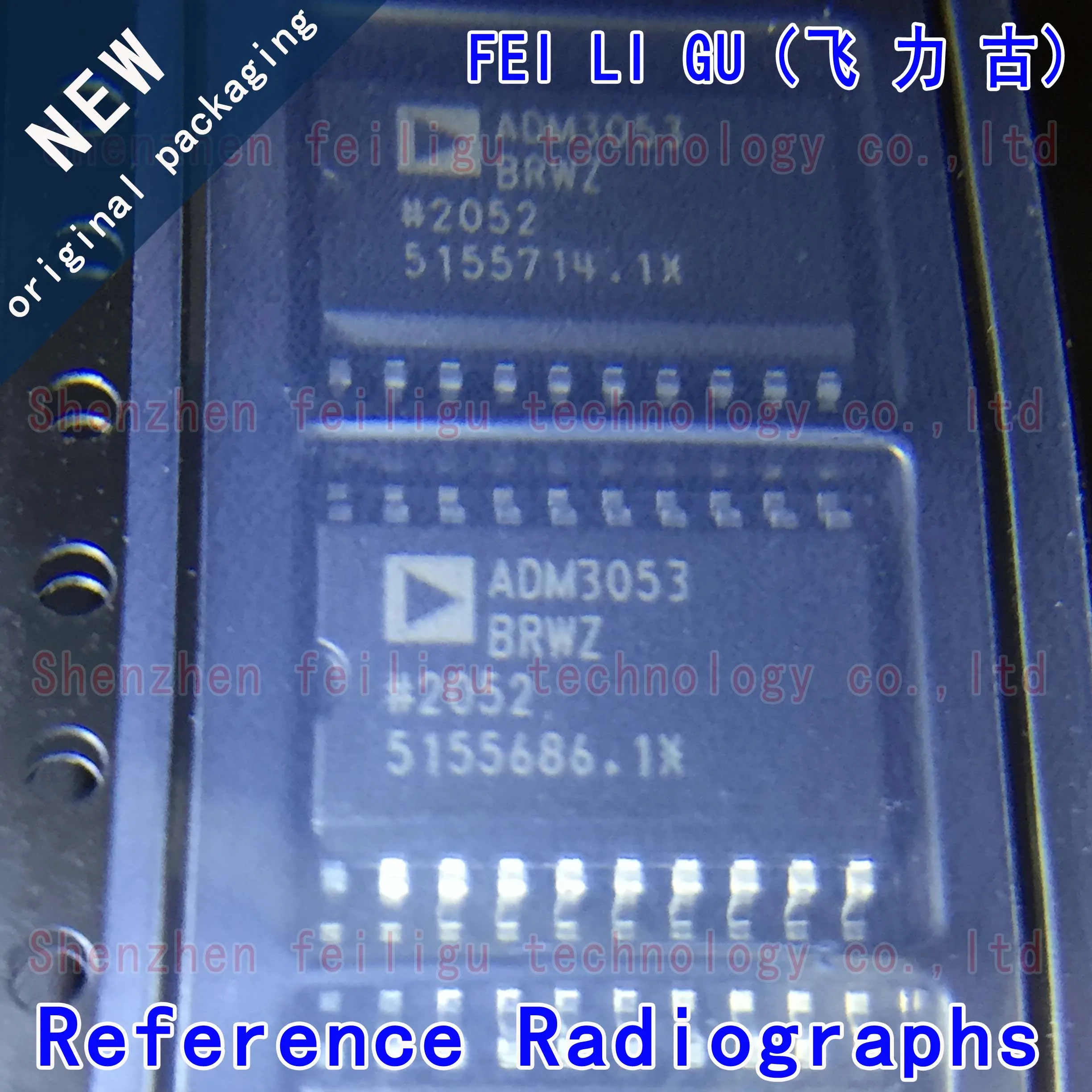 1/10/30Pieces 100% New original ADM3053BRWZ-REEL7 ADM3053BRWZ ADM3053 Package:SOP20 CAN Transceiver Chip