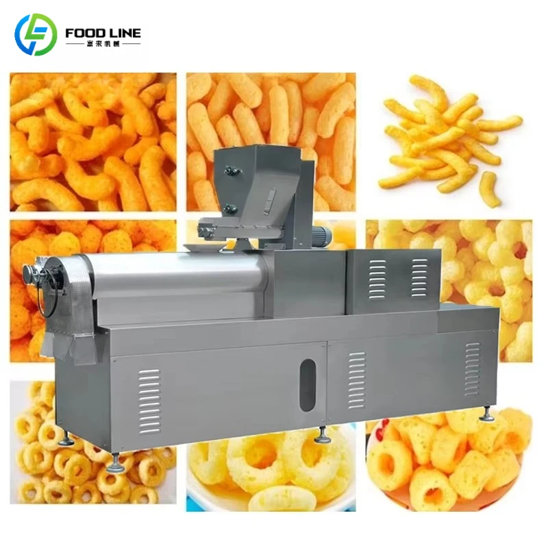 Customized Commercial Puffed Food Production Line Energy Efficient Corn Puff Line for Cost Saving Factories