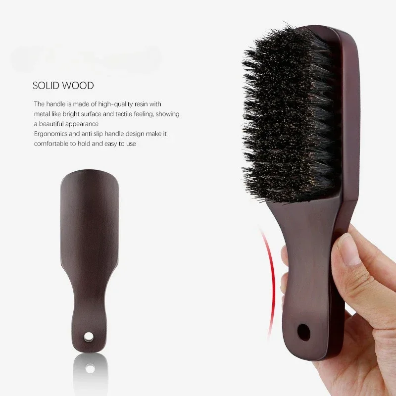 

1PC Men's Solid Wood Beard Brush Vintage Barber Mustache Comb Styling Tool Durable for Home Salon Hair Professional Accessories