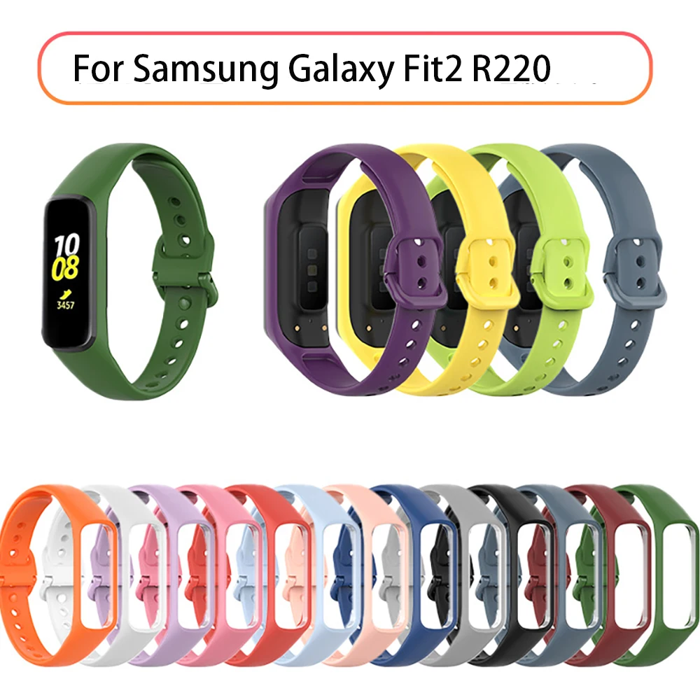 Silicone Strap For Samsung Galaxy Fit 2 SM-R220 band Bracelet Replacement Wrist For Galaxy Fit 2 Watch Correa soft Accessories