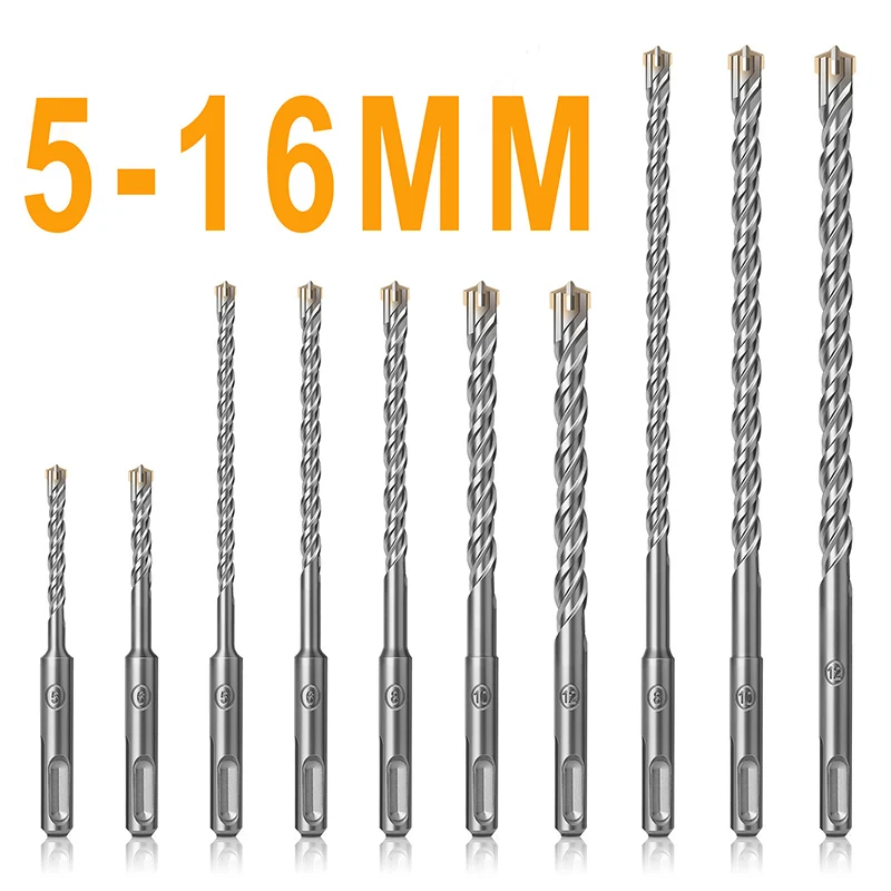 

110/160/210/310MM SDS Plus Bits Set Rotary Electric Hammer Drill Bits for Marble Wall Brick Masonry Bit Concrete Drill Bits