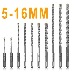 Jeu de forets à marteau électrique SDS Plus, 110mm, 160mm, 210mm, 310mm, Marteau électrique lointain, Mur de marbre, Brique, Mascirculant, Béton