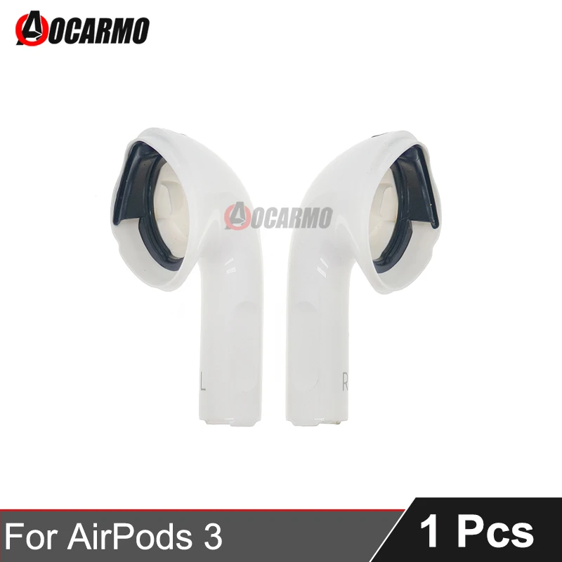 Aocarmo For Apple AirPods 3 Earphone Bottom Shell Case Housing With Top Mesh Net Black Plastic Ring Repair Replacement Part