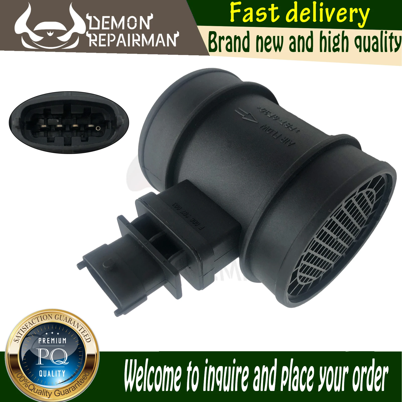 0281002618 55350048 Mass Air Flow Sensor Compatible with Opel Antara Corsa Signum Chevrolet Captiva Fiat Doblo 1.3L1.7L1.9L2.0L