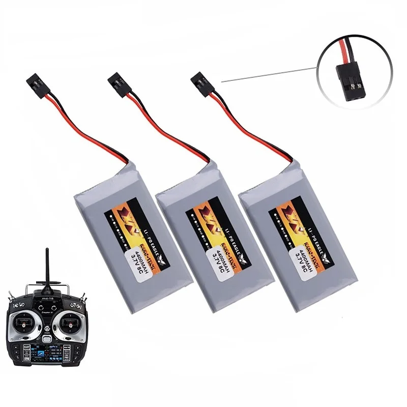 1-3PCS 3.7V 4400mAh 8C Battery For GRAUPNER MZ-18 MZ-24 Remote Controller Mz18/MZ24 Model Aircraft RC Batteries Accumulator