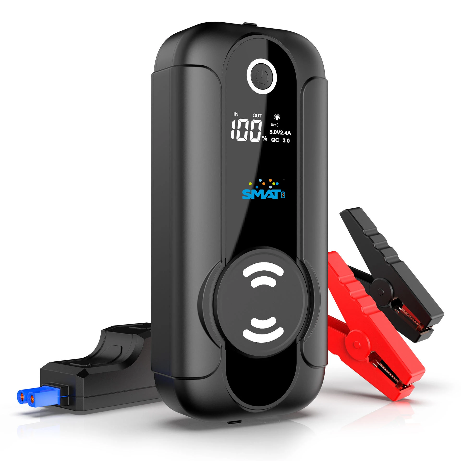 Portable 12V 8.0L Gas 6.5L Diesel Jumper Starter 1500A Car Battery Jump Starter Motorcycle Compatible 15W Magnetic Charging
