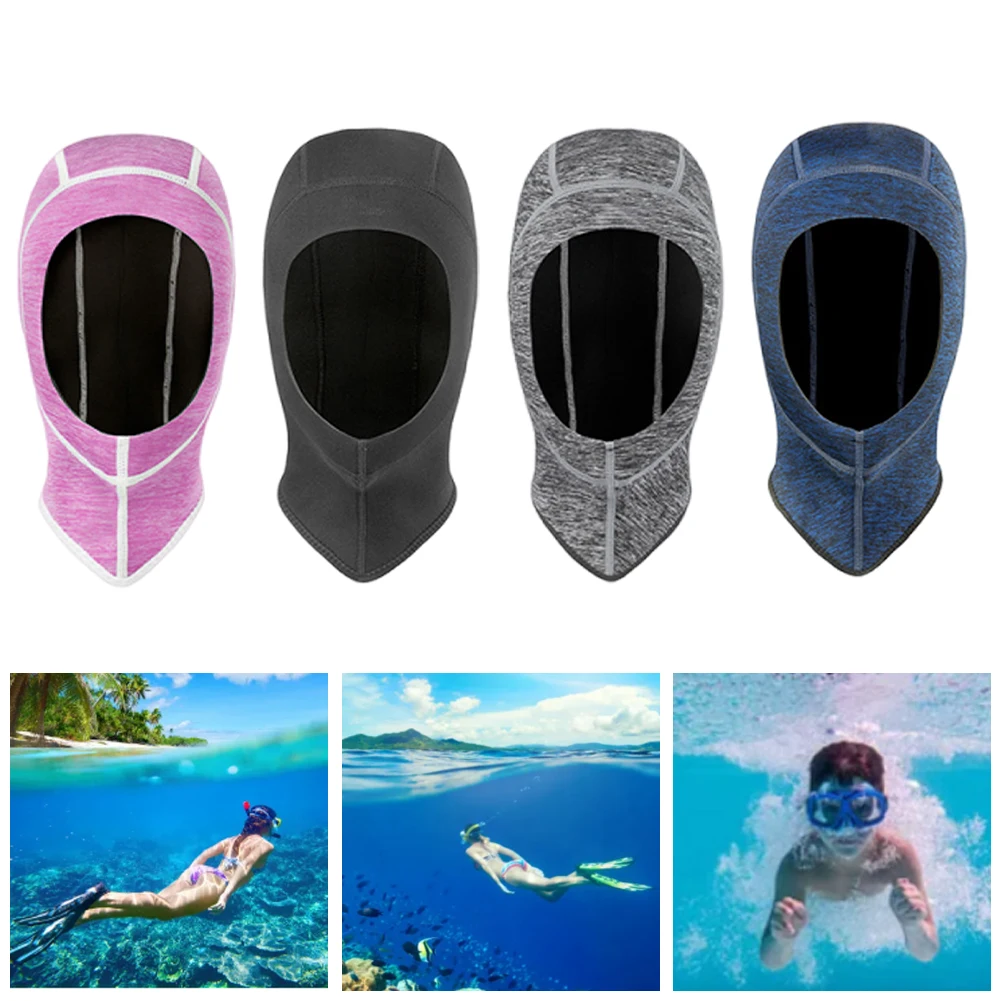 

2mm Neoprene Dive Hood Scuba Diving Hood with Neck Protection Thermal Wetsuit Hood for Boating Kayaking Canoeing