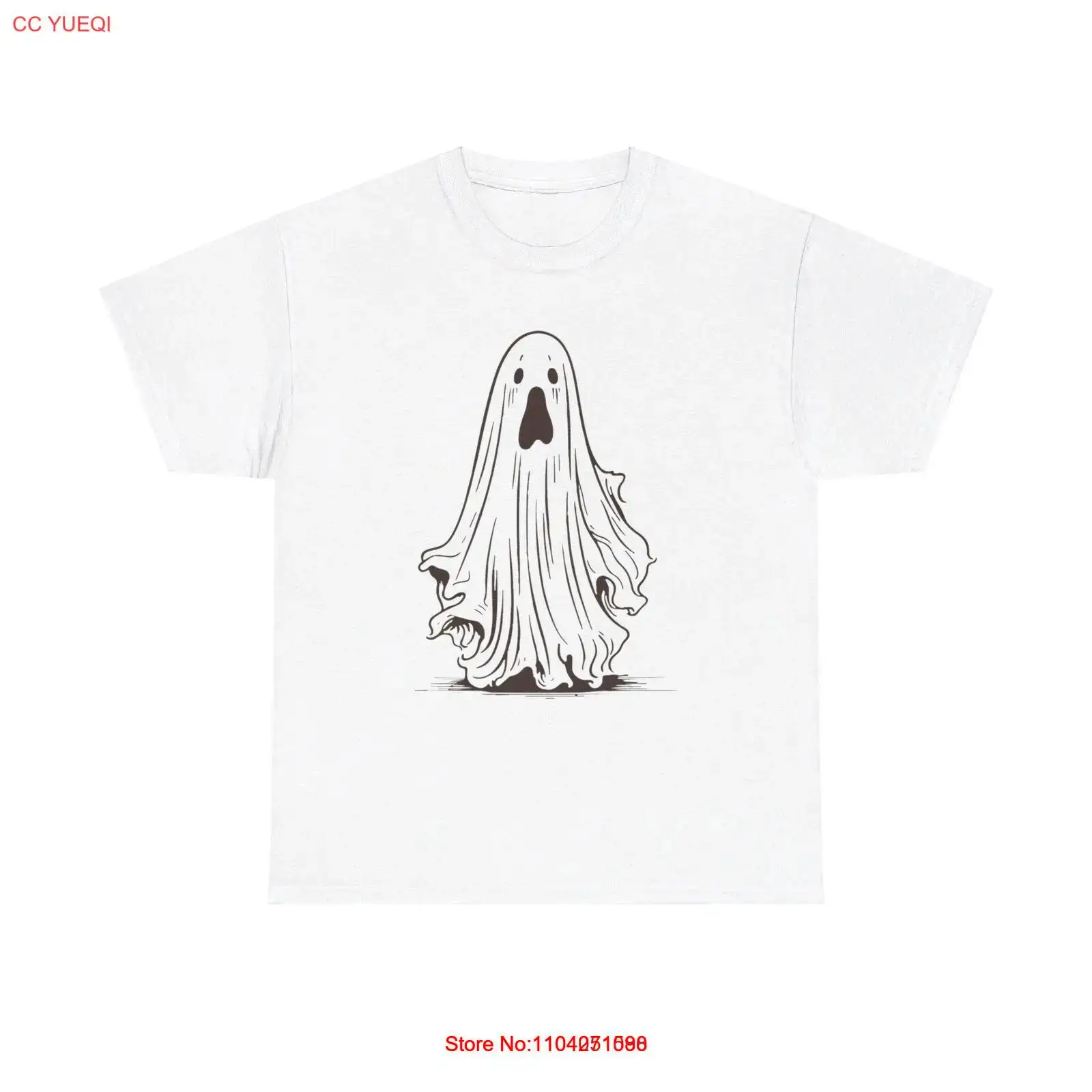 Creepy Ghost Graphic T-Shirt - haunting apparition ghoul dark eerie halloween
