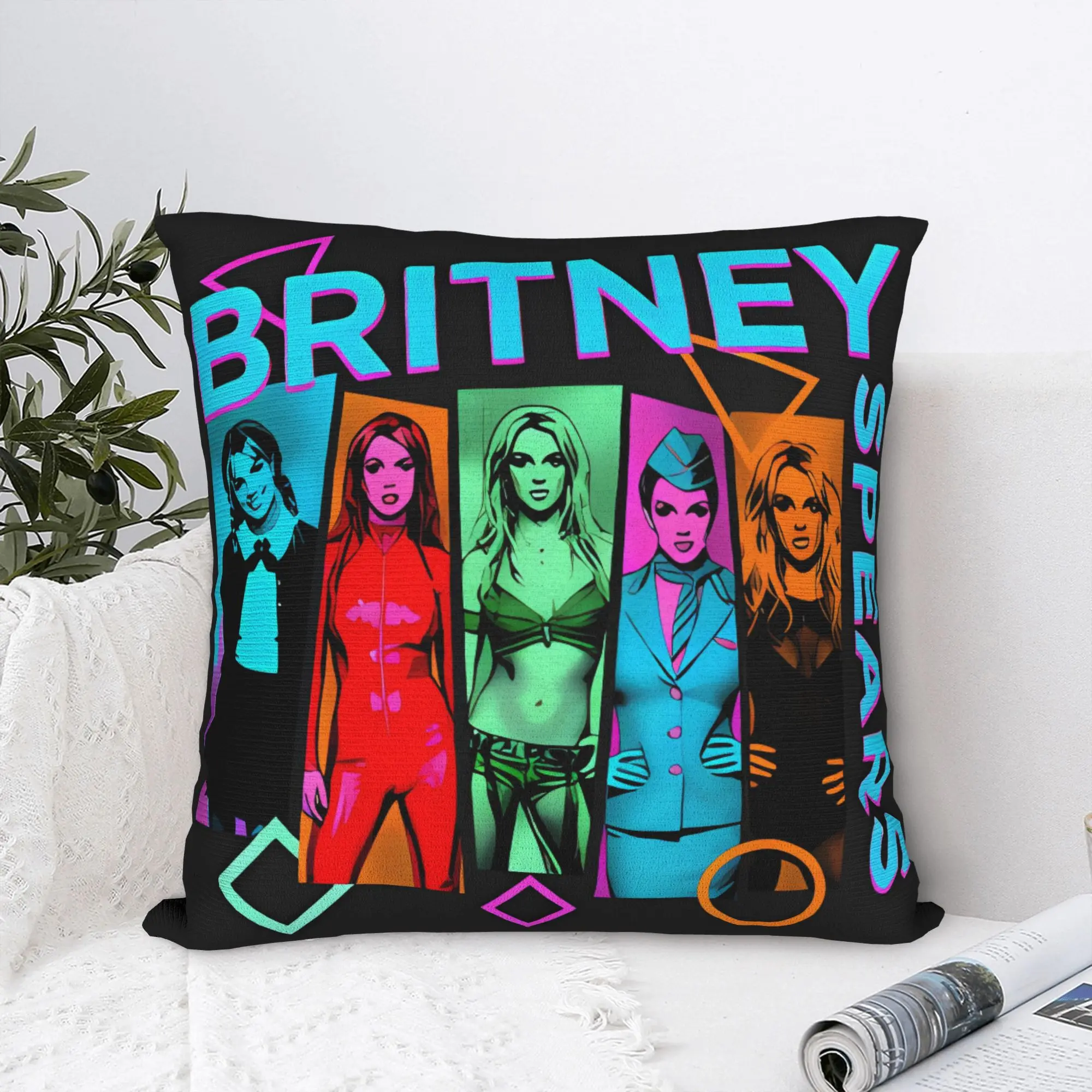 Singer B-Britneys Spears Pillowcases  Novelty Pillow Case For Chair Sofa Home Decor Custom Pillow Cover