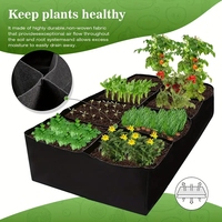 1 Pack, Garden Bed, 128 Gallon 8 Grids Plant Grow Bags, 3x6FT Breathable Planter Raised Beds For Growing Vegetables Potatoes Flo