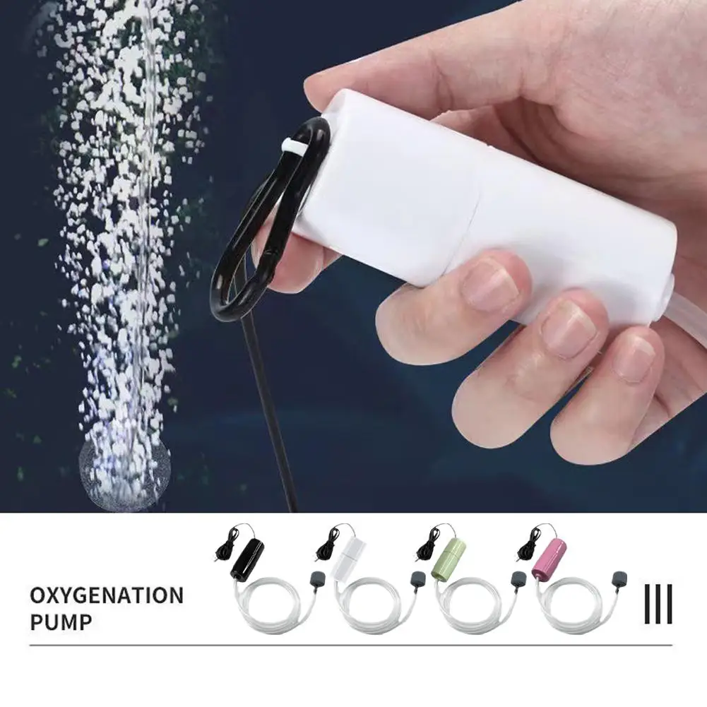 Oxygenator Small Oxygen Pump Silent Portable Mini USB Charging Fish Tank Oxygen Pump Fish Farming Aquarium Supplies