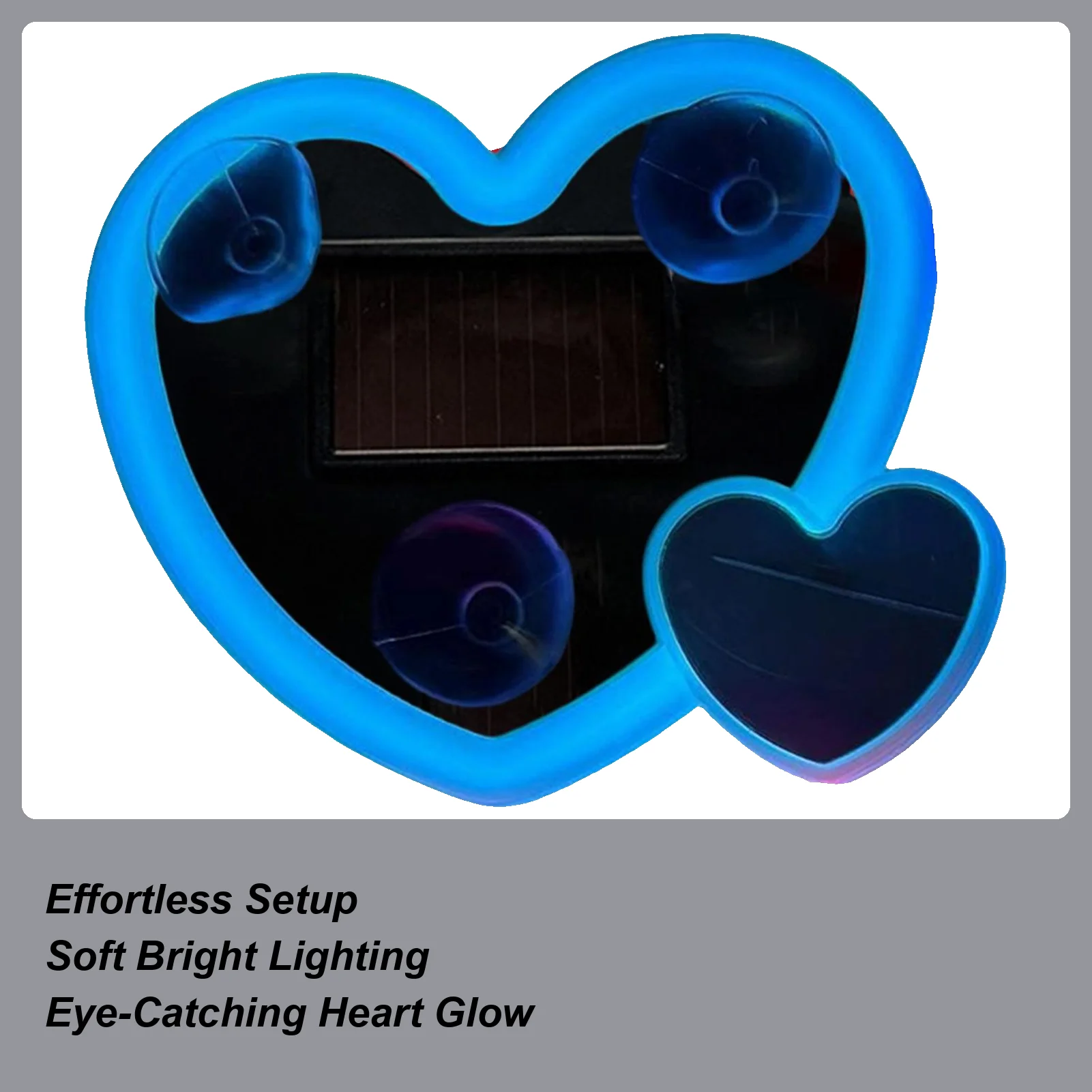 

Car Lights Solar Heart Shaped Decorative Window Lamp Neon Ambient Light For Triangle Window Decor Automotive Interior Truck