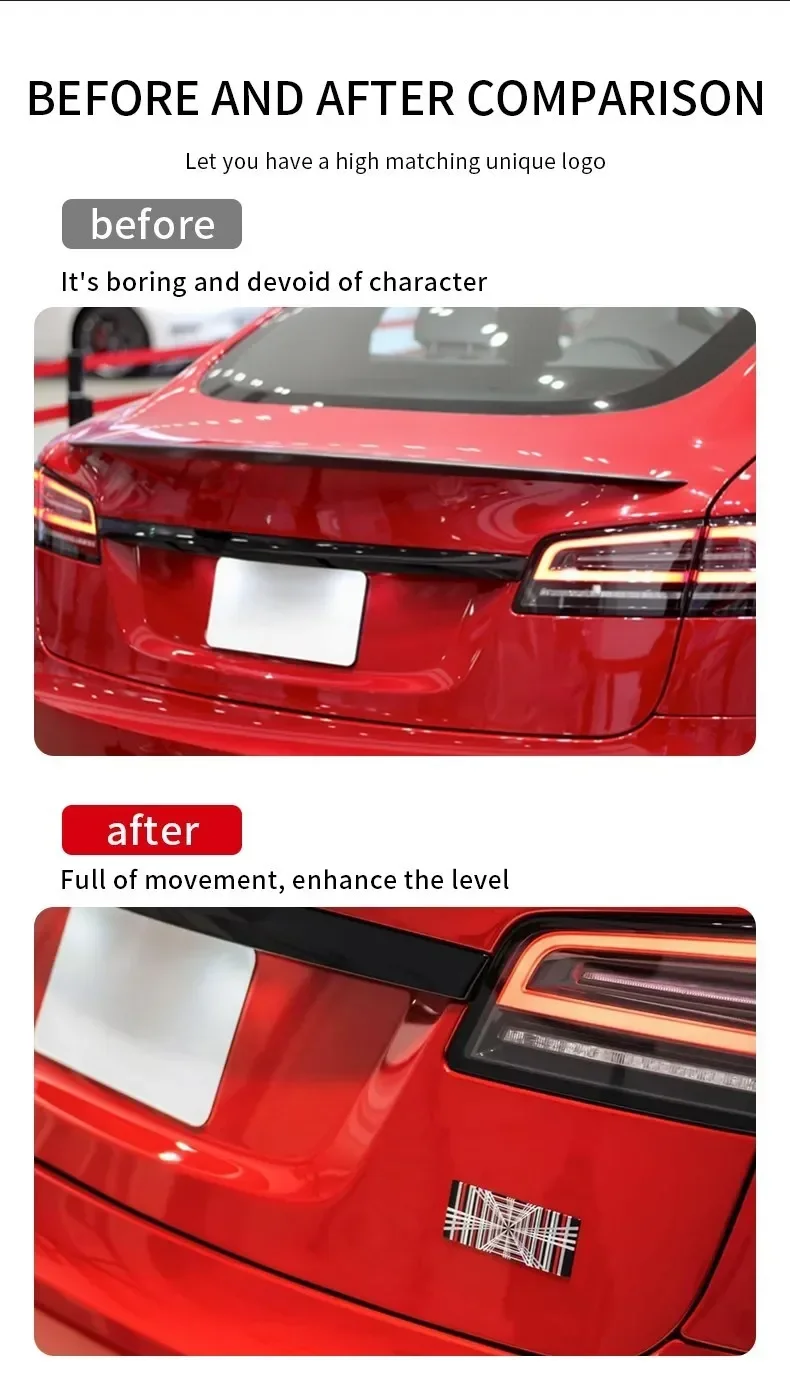 Für Tesla Modell 3/Y/Highland/Juniper 2025 Schwanz Logo Aufkleber Stamm Abzeichen Emblem Aufkleber Auto geändert Zubehör – Detail 22