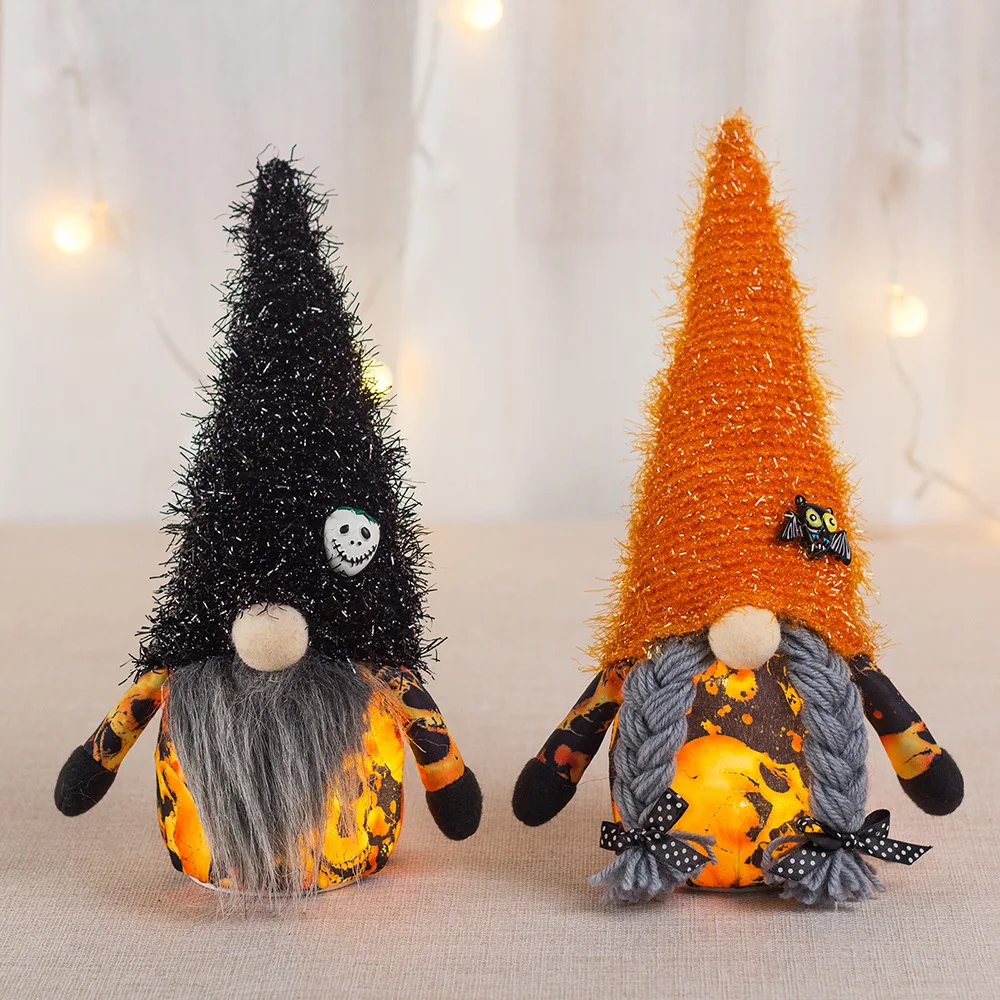 LED Luminous Gnome Faceless Elf Doll, Plush Toy, Christmas Tree Hanging Decorations for Home