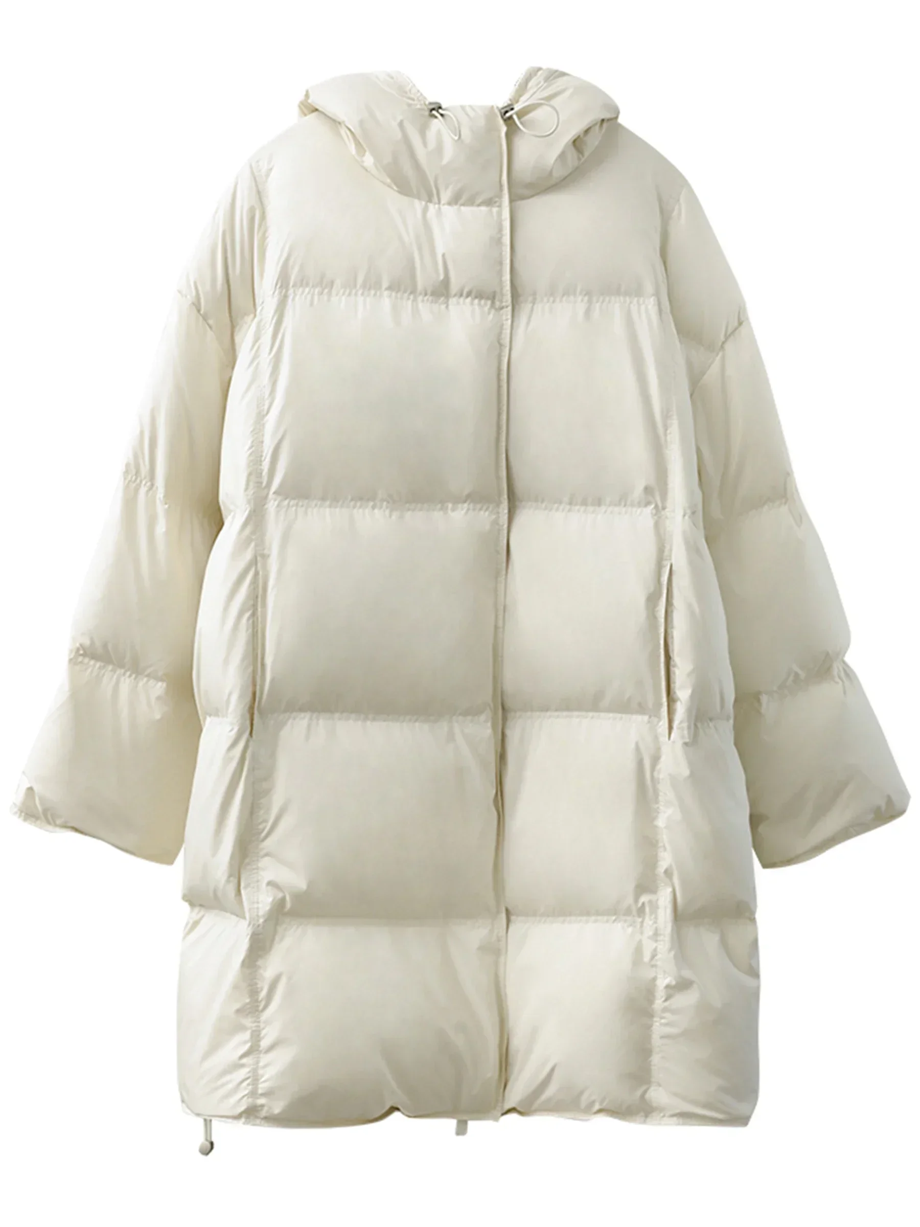 شيك فين النساء أسفل معاطف الكورية الصلبة مقنعين لينة 90 الأبيض بطة أسفل سترة موضة الملابس النسائية الدافئة خريف شتاء جديد 2025