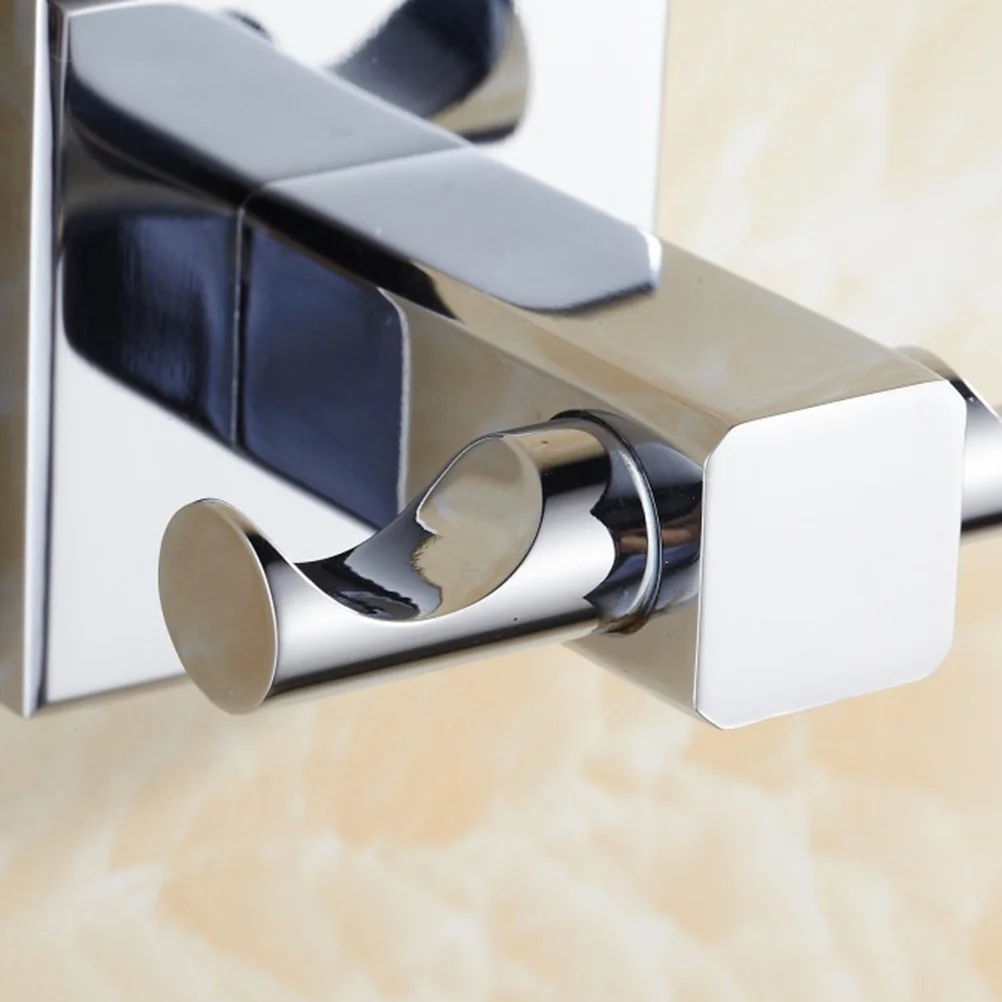 

Heavy Duty Solid Brass Wall Mounted Coat Hook Double Clothes Hook For Bathroom Kitchen Garage Brushed Finish Towel Robe